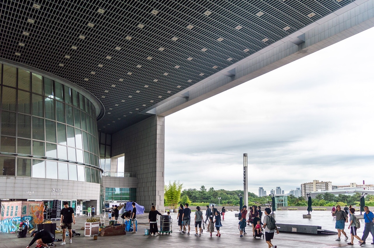 Exterior of the National Museum of Korea in Yongsan, Seoul