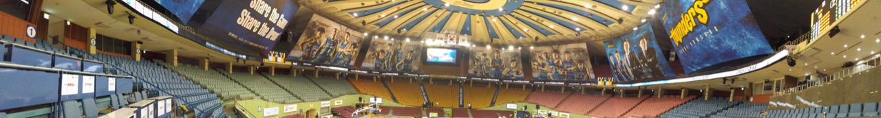 Panoramic interior view across the seating of Jamsil Arena