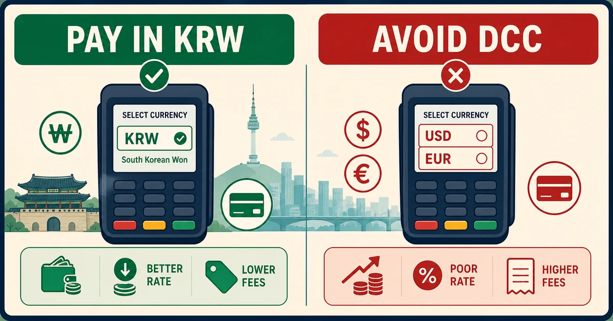 How to Avoid DCC in South Korea 2026: Pay in KRW to Prevent Extra Fees visual guide
